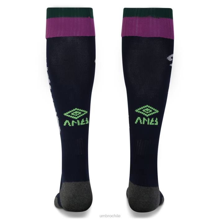 hombres Umbro azul marino/verde calcetines deportivos rugby aries accesorios FTXL264