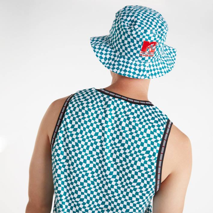 hombres Umbro abeto sombreado/blanco brillante sombrero de cubo mtv accesorios FTXL270