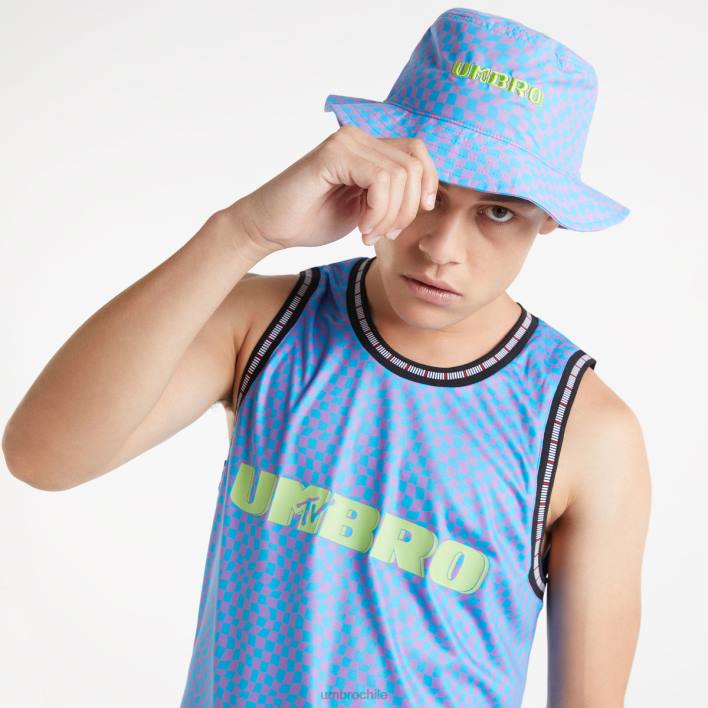 hombres Umbro azul malibu/reyezuelo hada sombrero de cubo mtv accesorios FTXL269