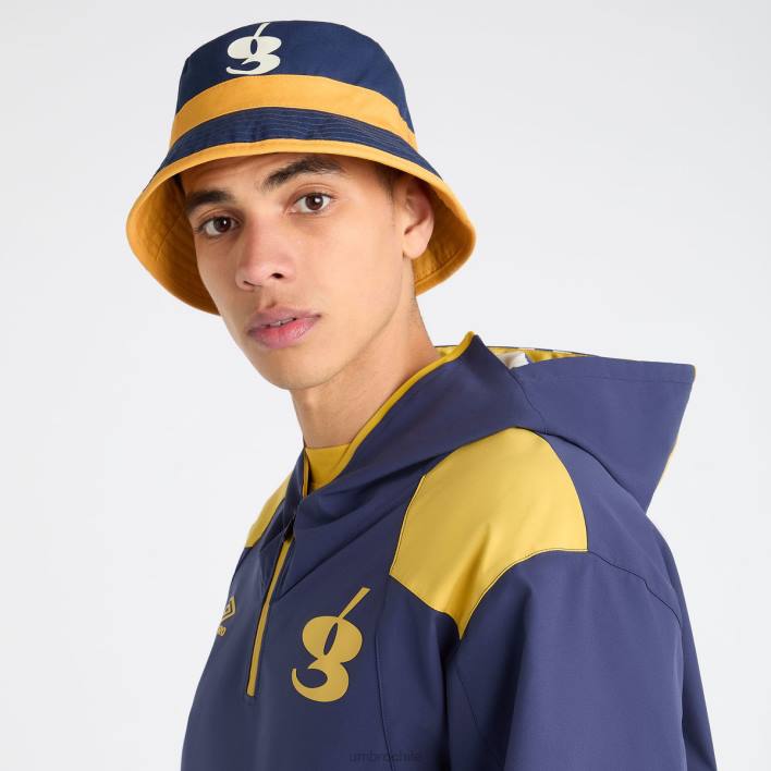 hombres Umbro mostaza picante/azul patriota sombrero de pescador reversible gio goi accesorios FTXL271