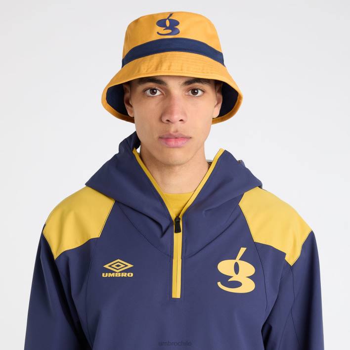 hombres Umbro mostaza picante/azul patriota sombrero de pescador reversible gio goi accesorios FTXL271