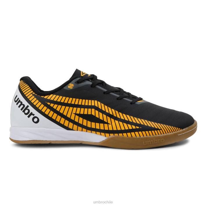 hombres Umbro negro/blanco/azafrán sala brz liga calzado FTXL311