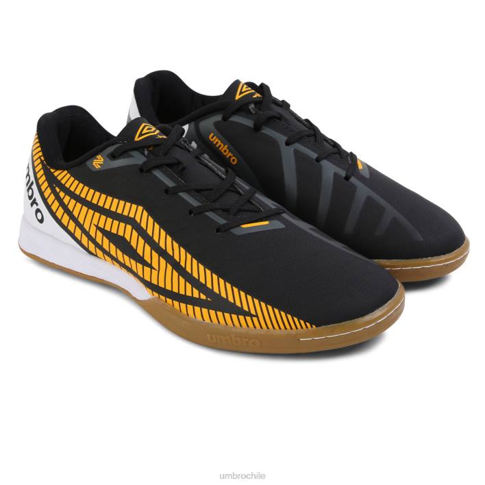 hombres Umbro negro/blanco/azafrán sala brz liga calzado FTXL311