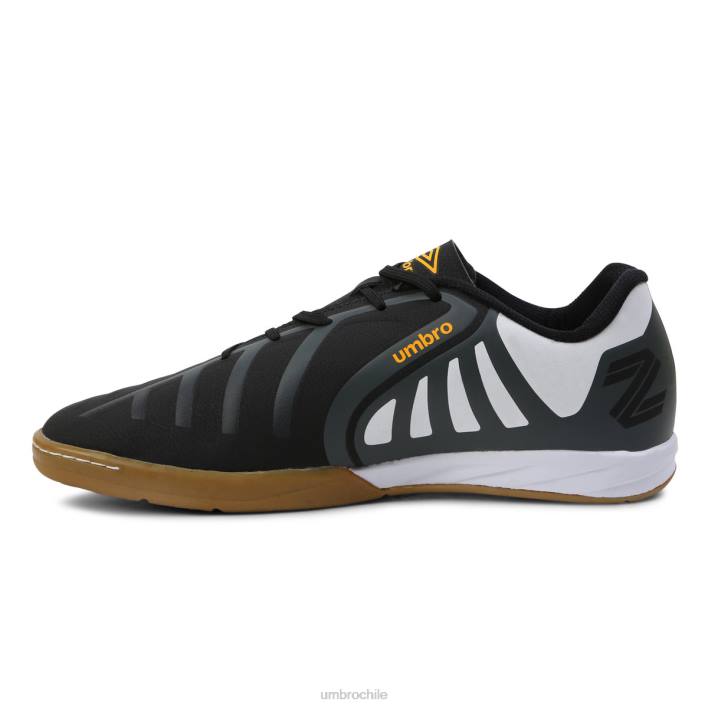 hombres Umbro negro/blanco/azafrán sala brz liga calzado FTXL311