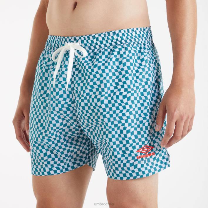 hombres Umbro abeto sombreado/blanco brillante mtv nadar corto ropa FTXL203