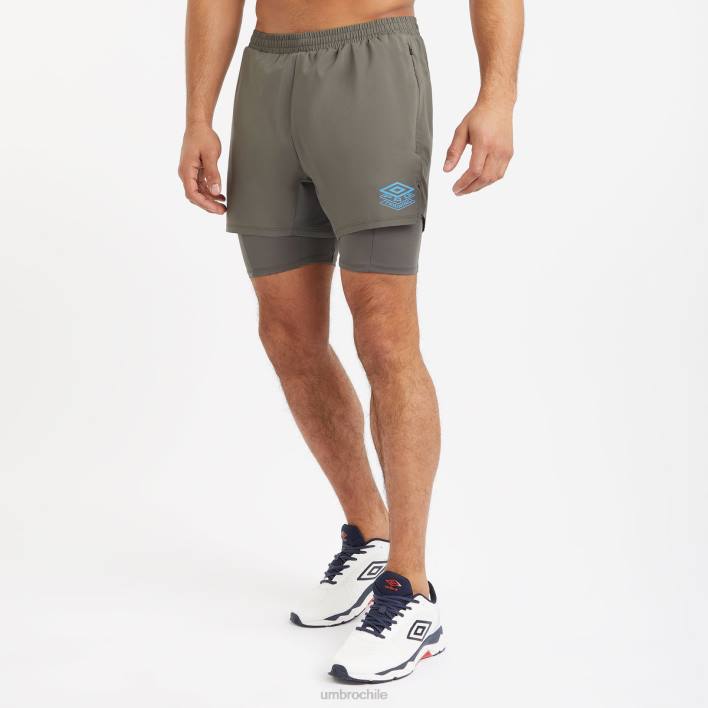 hombres Umbro bronce pantalón corto híbrido pro Training Elite ropa FTXL194