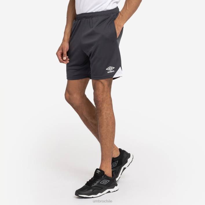 hombres Umbro carbono/blanco entrenamiento total corto ropa FTXL201