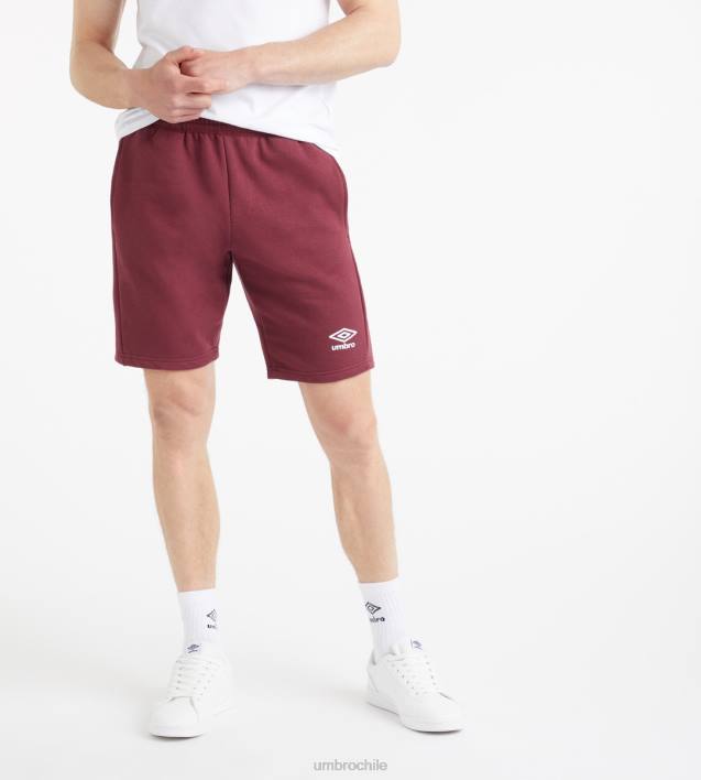 hombres Umbro merlot/blanco pantalón corto estilo jogging activo ropa FTXL204