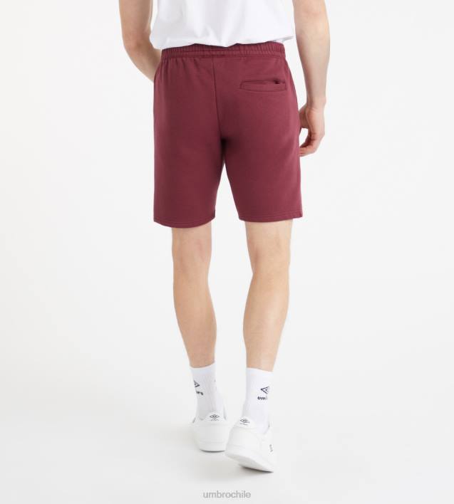 hombres Umbro merlot/blanco pantalón corto estilo jogging activo ropa FTXL204