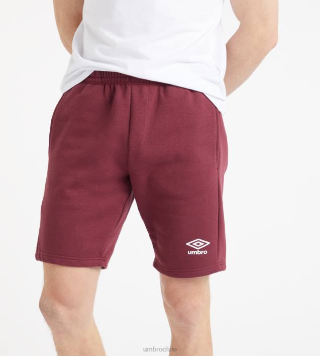 hombres Umbro merlot/blanco pantalón corto estilo jogging activo ropa FTXL204