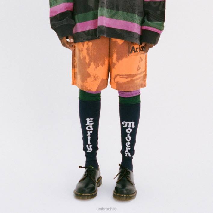 hombres Umbro morado/naranja/negro pantalones cortos aries pro 64 ropa FTXL193