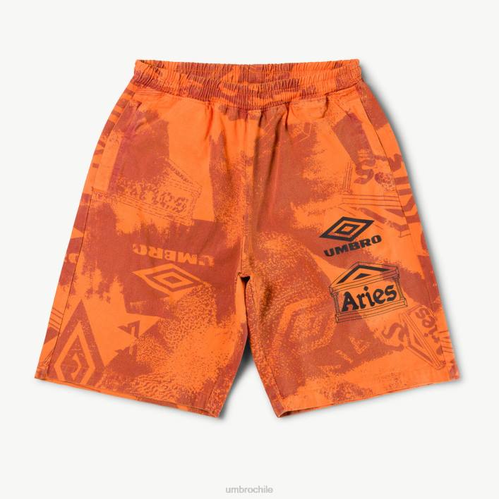 hombres Umbro morado/naranja/negro pantalones cortos aries pro 64 ropa FTXL193