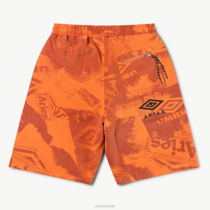 hombres Umbro morado/naranja/negro pantalones cortos aries pro 64 ropa FTXL193