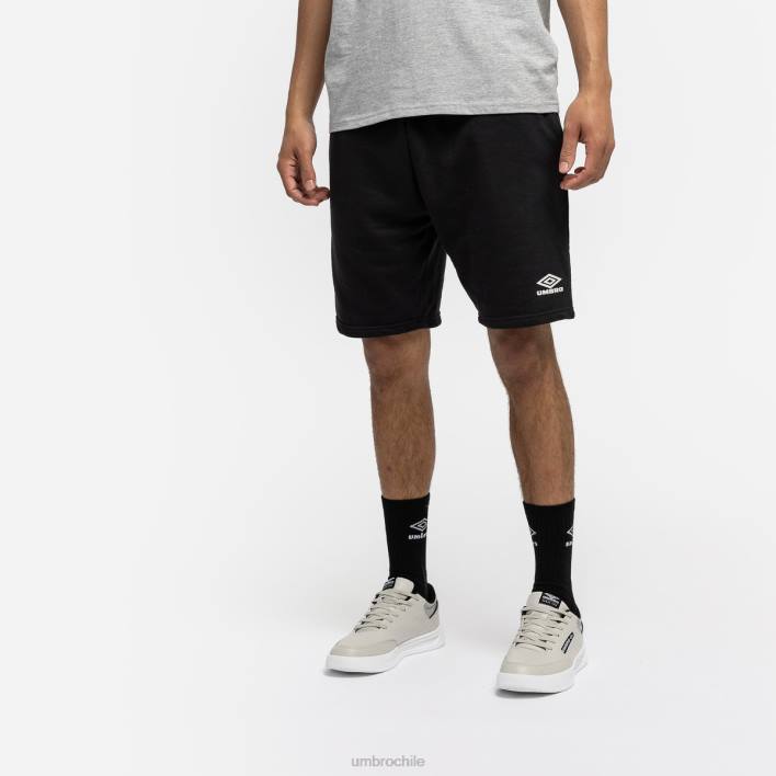 hombres Umbro negro/roca lunar jogging diamante corto ropa FTXL220