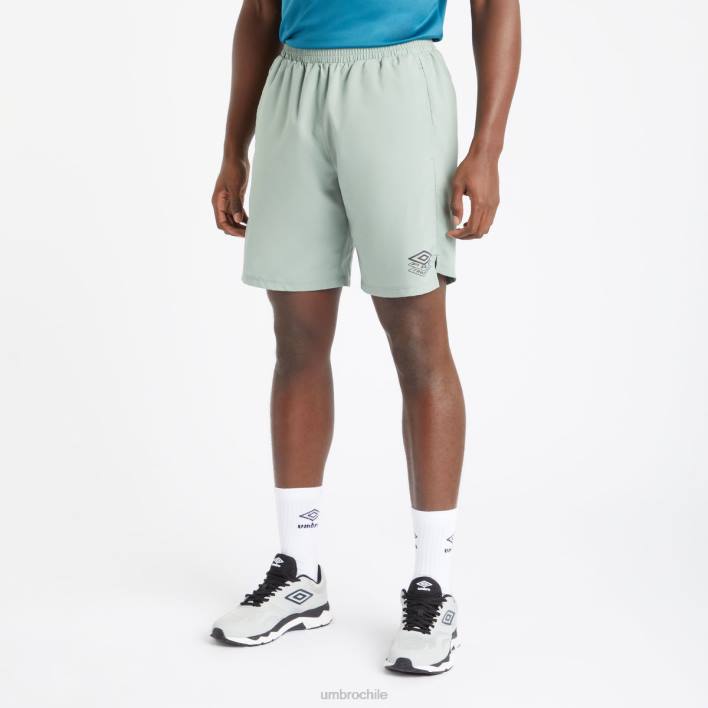hombres Umbro verde chino pantalón corto tejido de entrenamiento profesional ropa FTXL199