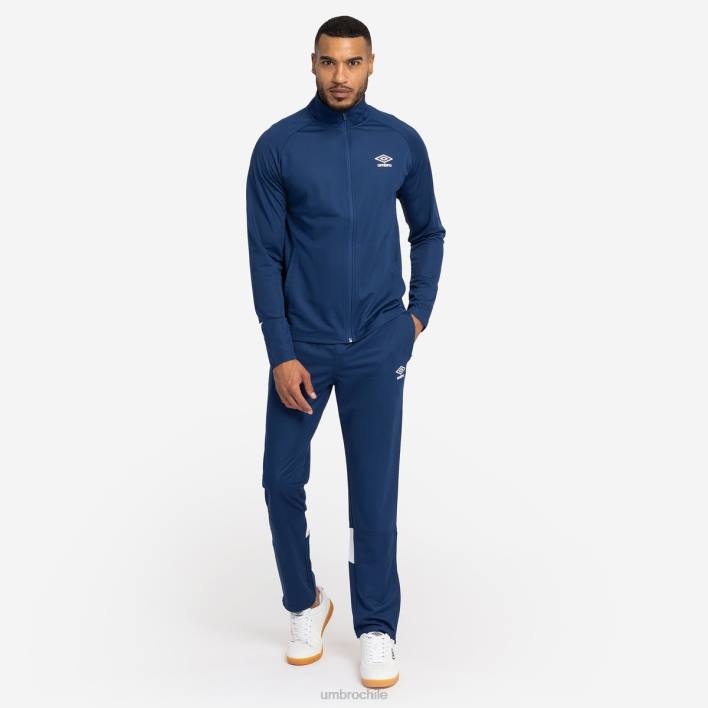 hombres Umbro dos azul marino/blanco traje de punto de entrenamiento total ropa FTXL189