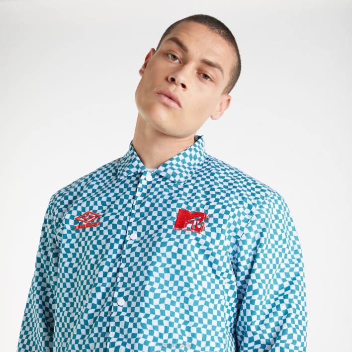 hombres Umbro abeto sombreado/blanco brillante chaqueta de entrenador mtv ropa FTXL229