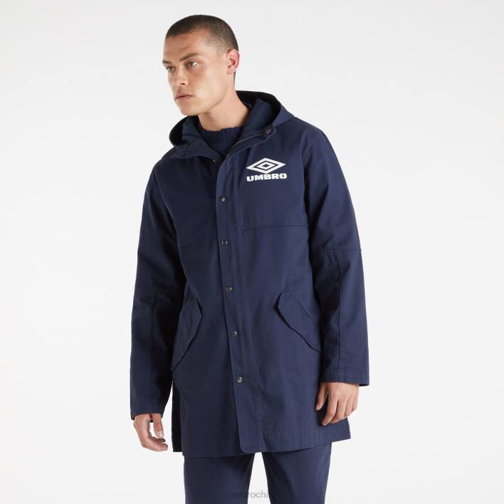 hombres Umbro azul marino oscuro parka de perforación ropa FTXL232