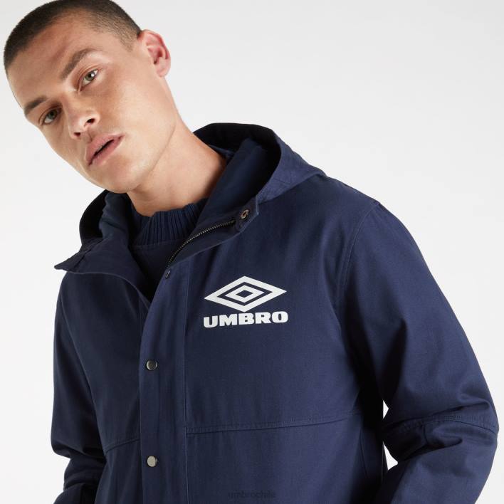 hombres Umbro azul marino oscuro parka de perforación ropa FTXL232
