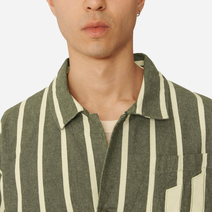 hombres Umbro crema de selva tropical/cannoli chaqueta de árbitro a rayas ymc ropa FTXL247