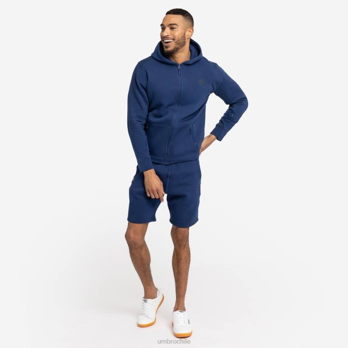 hombres Umbro dos azul marino chaqueta con capucha pro polar elite ropa FTXL243