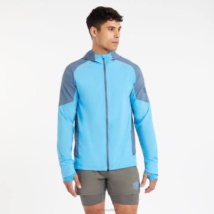 hombres Umbro malibu azul/mar de bering chaqueta ligera de entrenamiento profesional elite ropa FTXL230