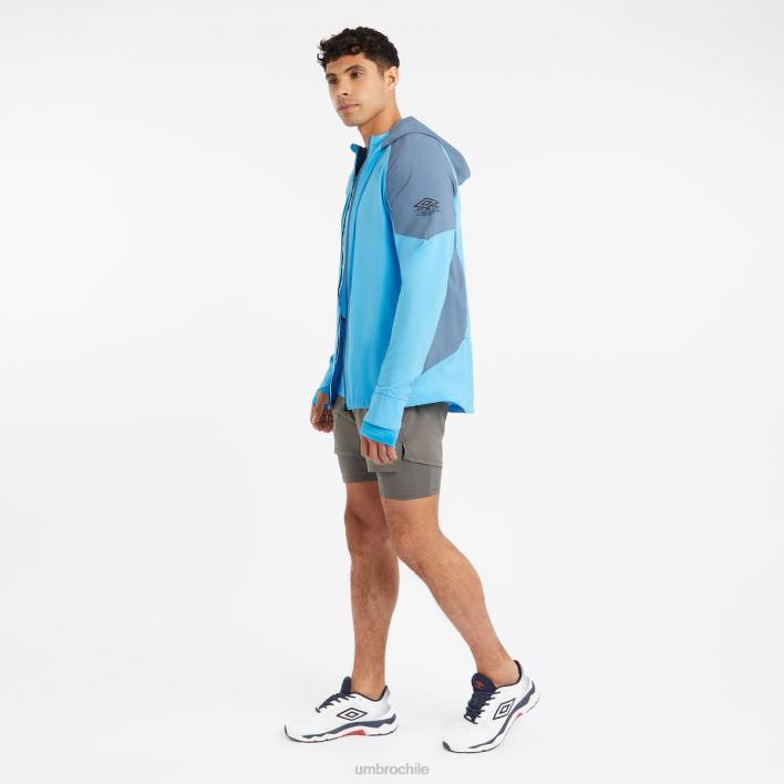 hombres Umbro malibu azul/mar de bering chaqueta ligera de entrenamiento profesional elite ropa FTXL230