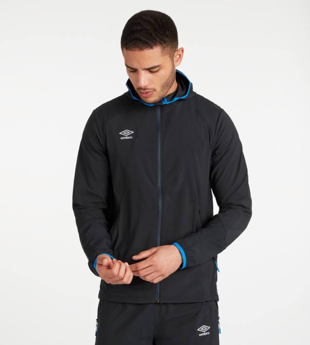 hombres Umbro negro chaqueta de ducha de entrenamiento ropa FTXL240