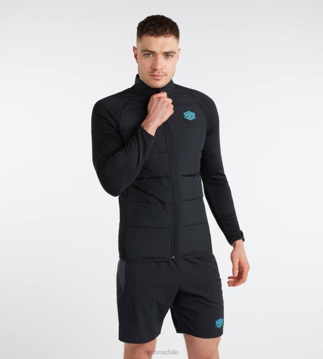 hombres Umbro negro chaqueta térmica ptf ropa FTXL241