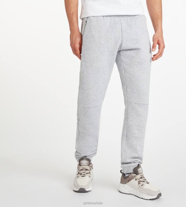 hombres Umbro gris jaspeado/blanco jogging club de ocio ropa FTXL170