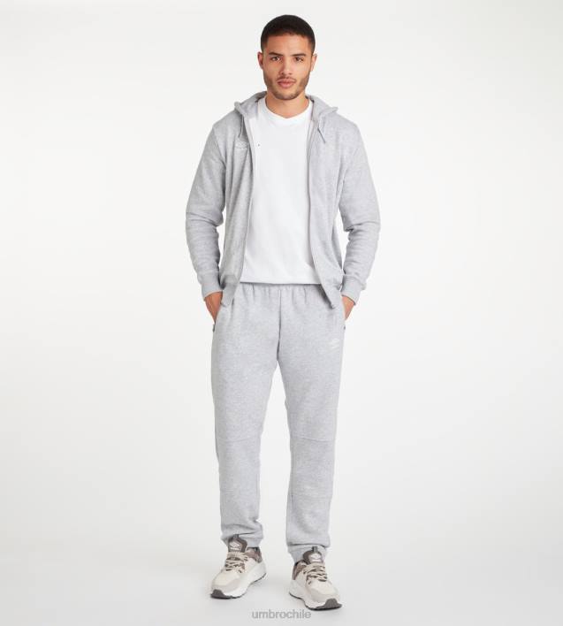 hombres Umbro gris jaspeado/blanco jogging club de ocio ropa FTXL170