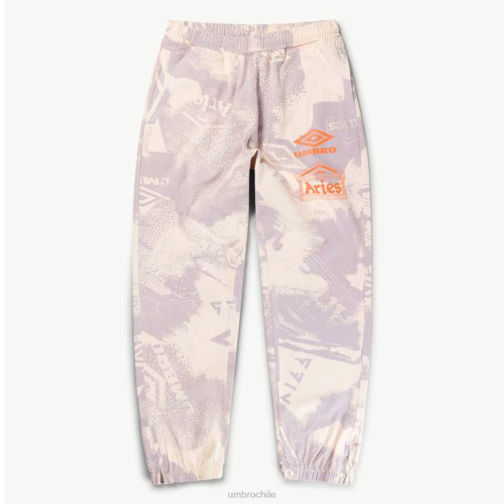 hombres Umbro lila/crema/negro pantalones de dril de algodón aries pro 64 ropa FTXL192