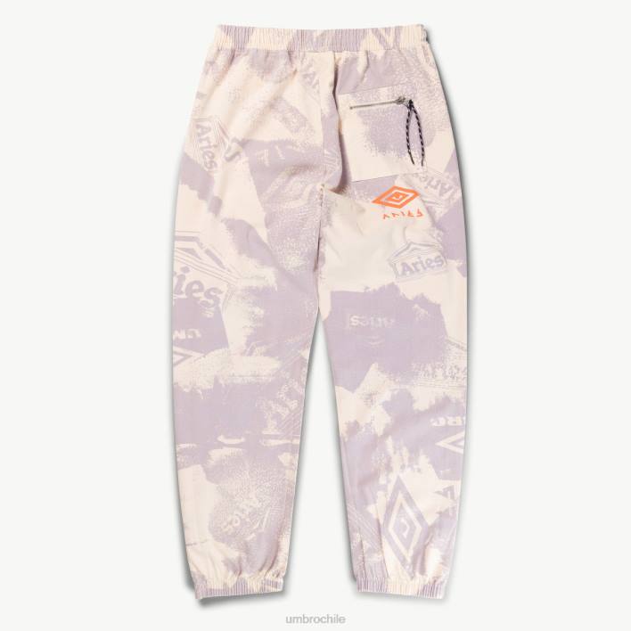 hombres Umbro lila/crema/negro pantalones de dril de algodón aries pro 64 ropa FTXL192