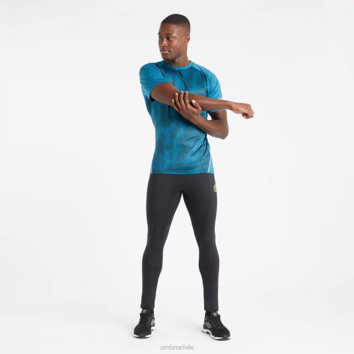 hombres Umbro negro mallas de entrenamiento pro elite para correr ropa FTXL172