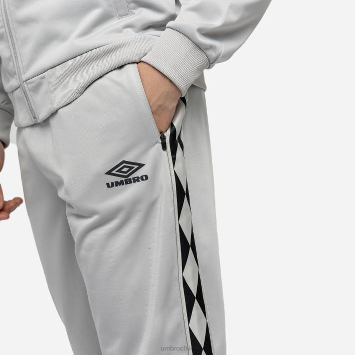 hombres Umbro roca lunar/negro pantalones de tricot con cinta de diamantes ropa FTXL179