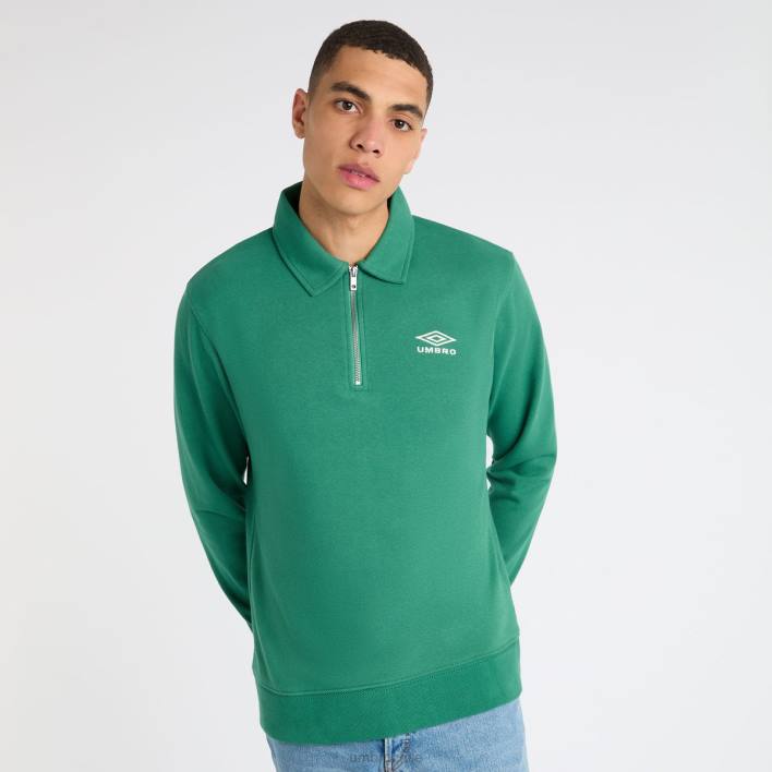 hombres Umbro abeto/crudo sudadera polo ropa FTXL105