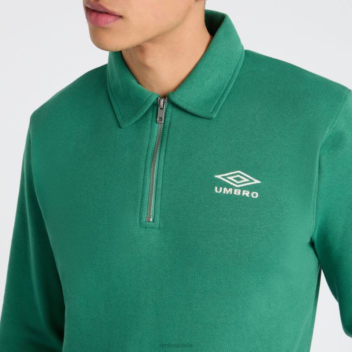 hombres Umbro abeto/crudo sudadera polo ropa FTXL105