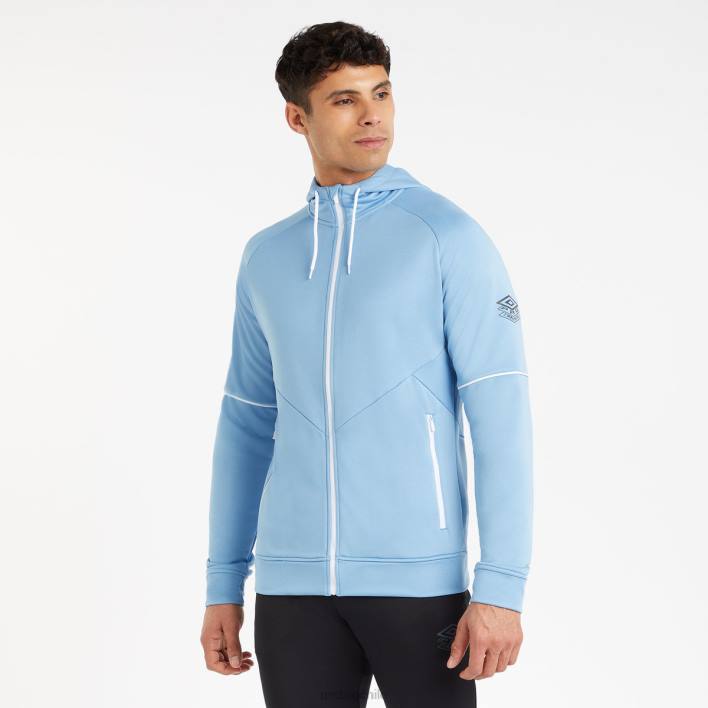 hombres Umbro atractivo/blanco brillante sudadera con capucha pro entrenamiento fz ropa FTXL100