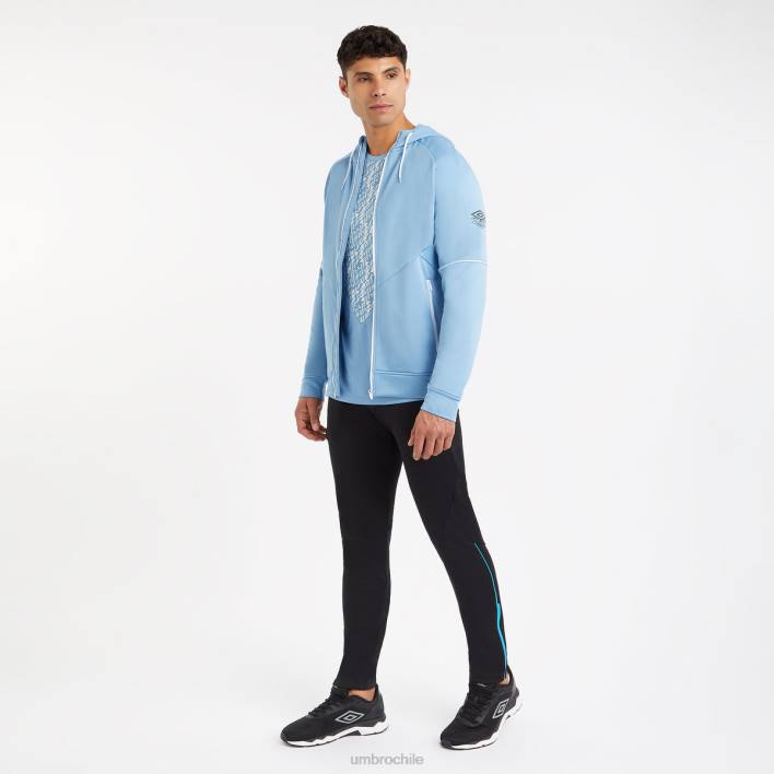 hombres Umbro atractivo/blanco brillante sudadera con capucha pro entrenamiento fz ropa FTXL100