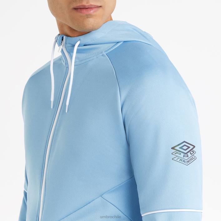 hombres Umbro atractivo/blanco brillante sudadera con capucha pro entrenamiento fz ropa FTXL100