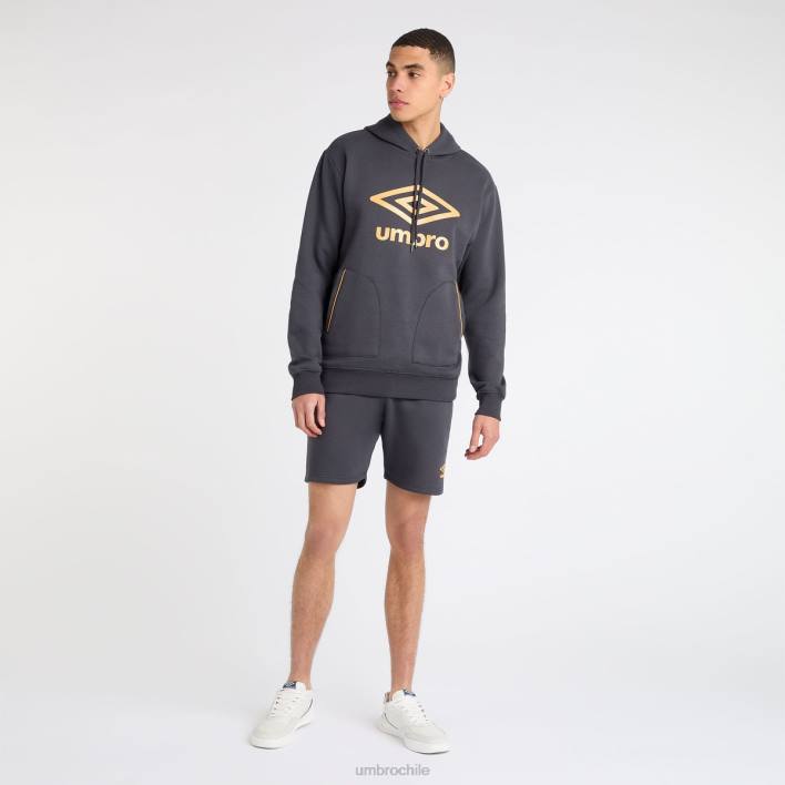 hombres Umbro azul colegial/naranja intenso capó central ropa FTXL119