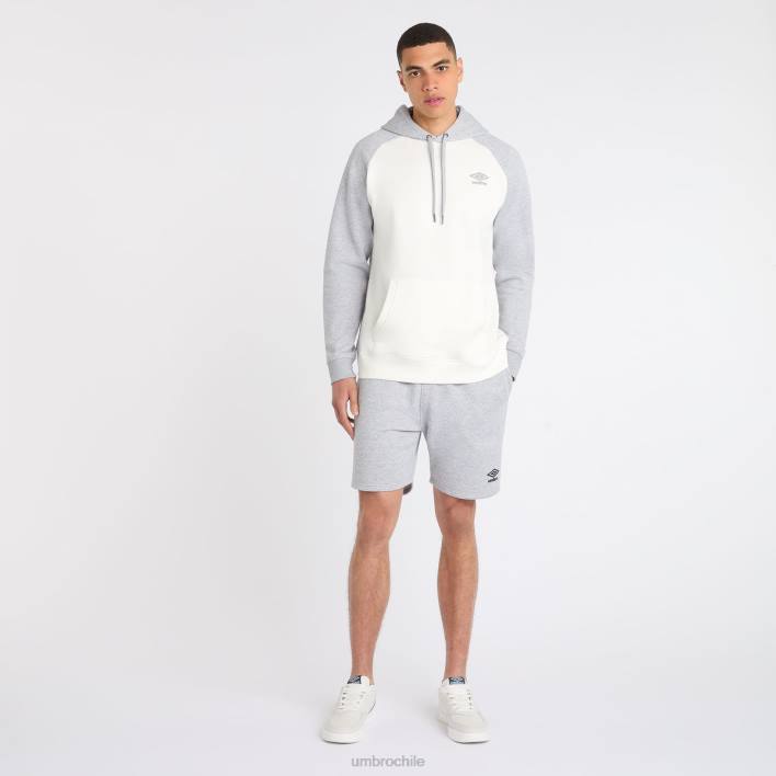 hombres Umbro crudo/gris jaspeado capucha raglán central ropa FTXL122