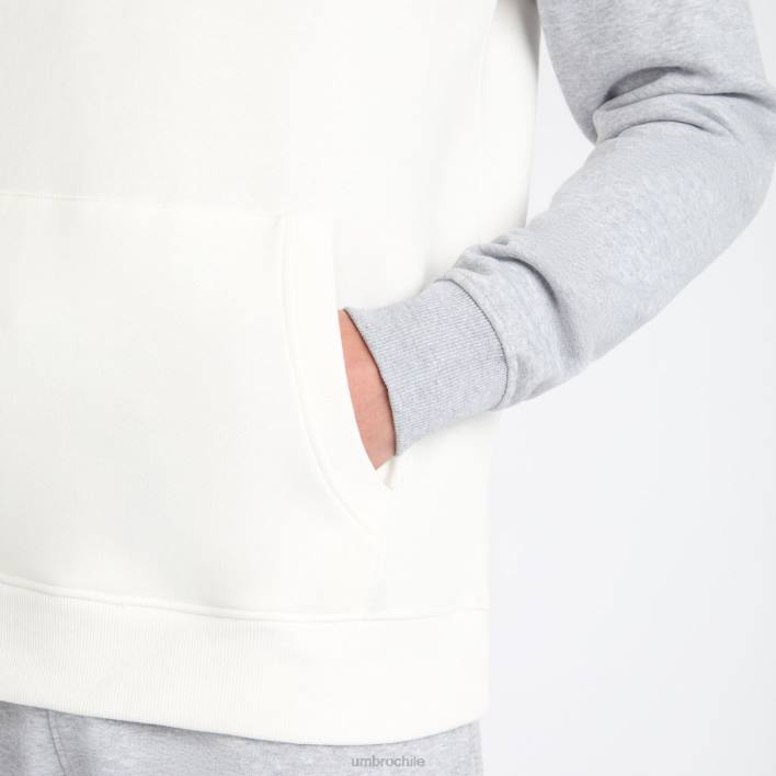 hombres Umbro crudo/gris jaspeado capucha raglán central ropa FTXL122