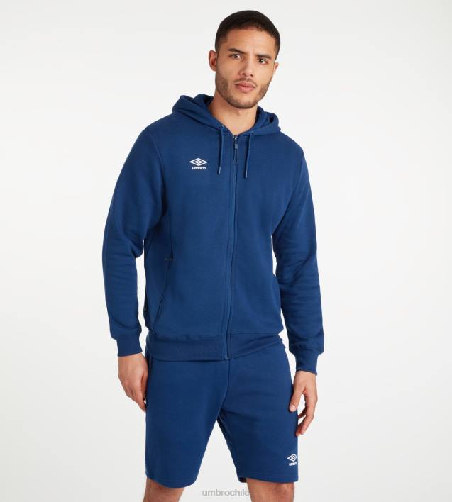hombres Umbro dos azul marino/blanco sudadera con capucha de club ocio zt ropa FTXL133