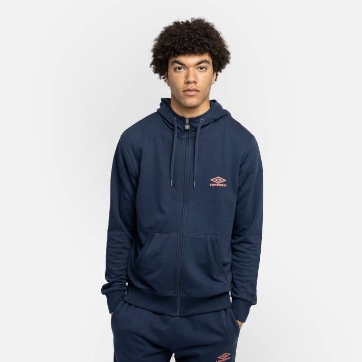 hombres Umbro humor índigo/salsa picante capucha de diamante zt ropa FTXL144