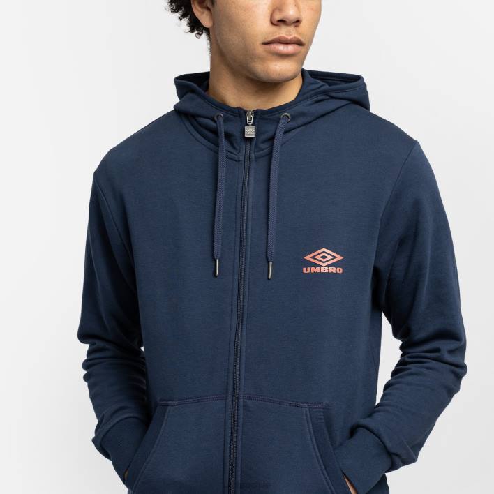 hombres Umbro humor índigo/salsa picante capucha de diamante zt ropa FTXL144