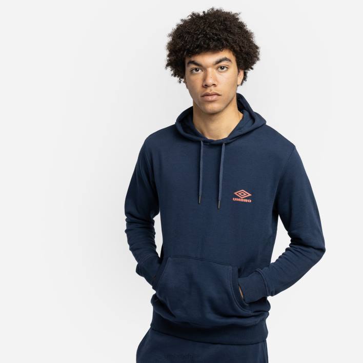 hombres Umbro humor índigo/salsa picante diamante oh capucha ropa FTXL154