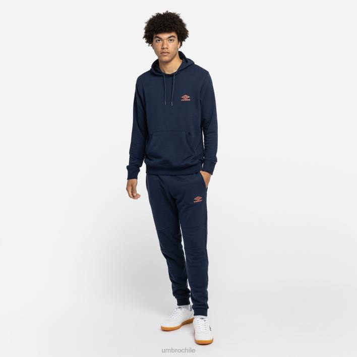 hombres Umbro humor índigo/salsa picante diamante oh capucha ropa FTXL154