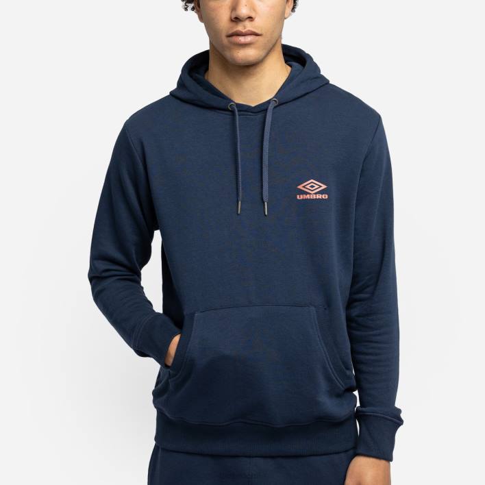 hombres Umbro humor índigo/salsa picante diamante oh capucha ropa FTXL154