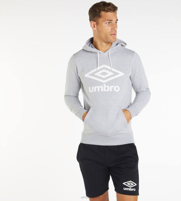 hombres Umbro marga gris sudadera con logo grande oh ropa FTXL124